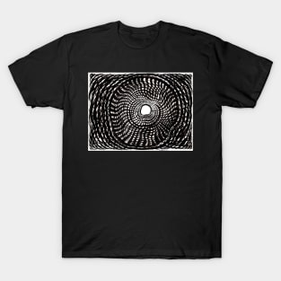 waves light tunnel hypnotic abstract art T-Shirt